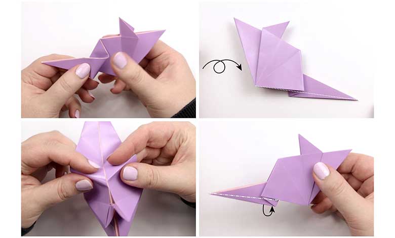 آموزش اوریگامی موش کاغذی 3