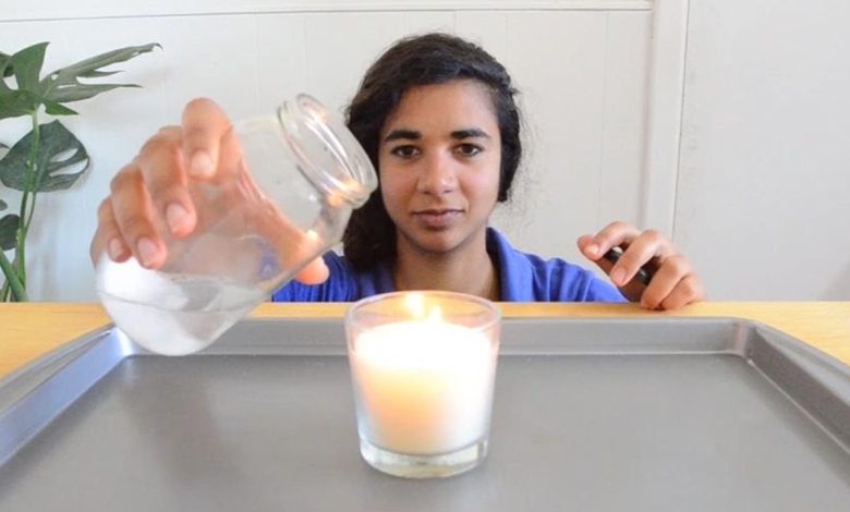 آزمایش خاموش کردن شمع با شیمی