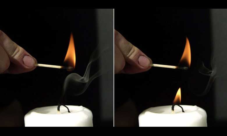 آزمایش خاموش کردن شمع با شیمی 2