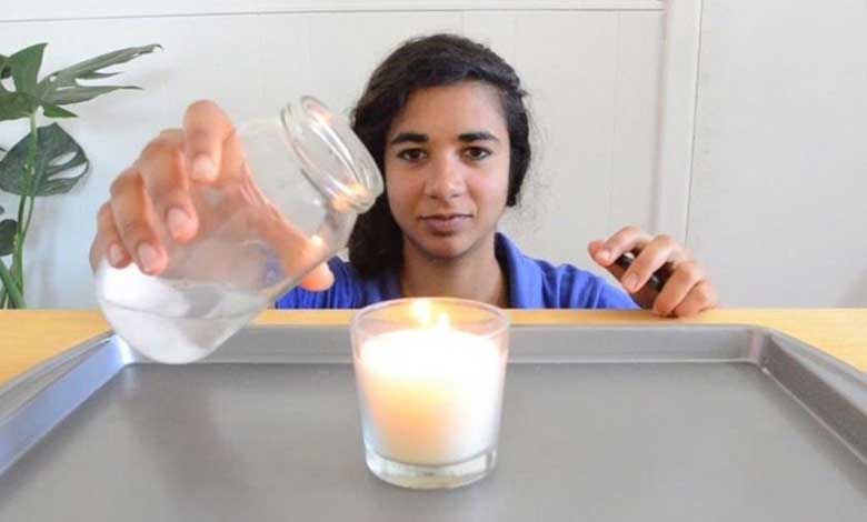 آزمایش خاموش کردن شمع با شیمی 3